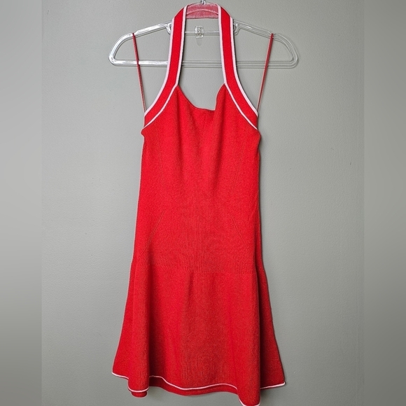 Daily Practice by Anthropologie Full Speed Retro Knit Halter Mini Dress, RED - Picture 7 of 13